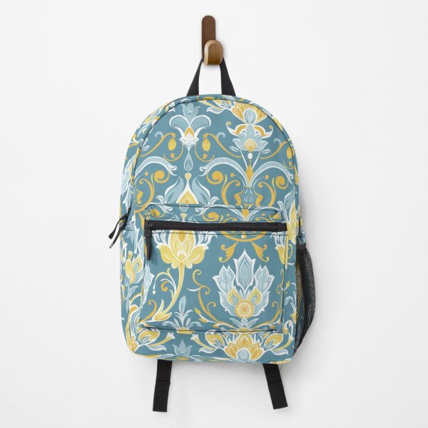 Item preview, Teal and Gold Damask Repeating Pattern designed and sold by Atlas Kai.