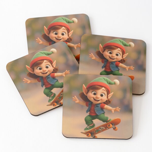Item preview, Skater Christmas Elf Girl designed and sold by Sillytoe.