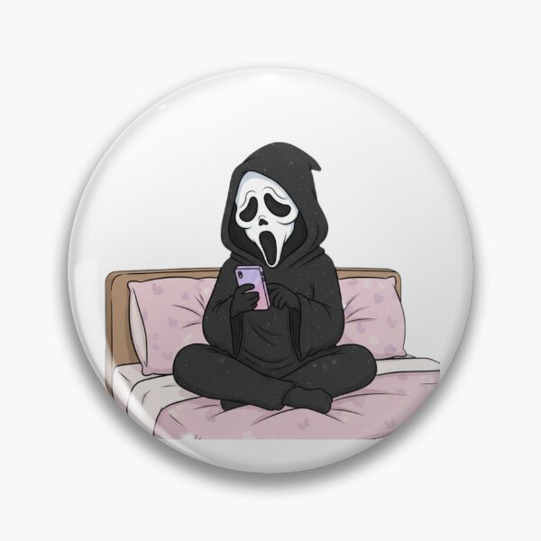 Item preview, Scream love heart meme movie ghostface ghost face parody weird love pink designed and sold by CheeseBlueprint.