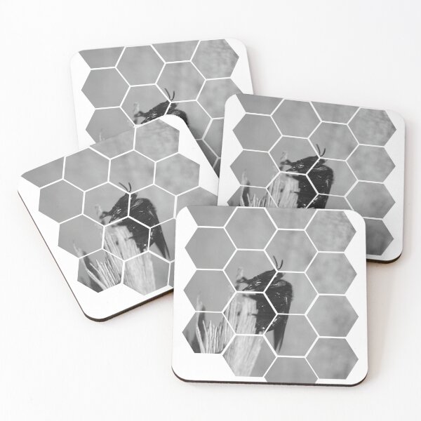 Item preview, Carpenter Bee on Hexagons designed and sold by ROSE ANN BANILAR.
