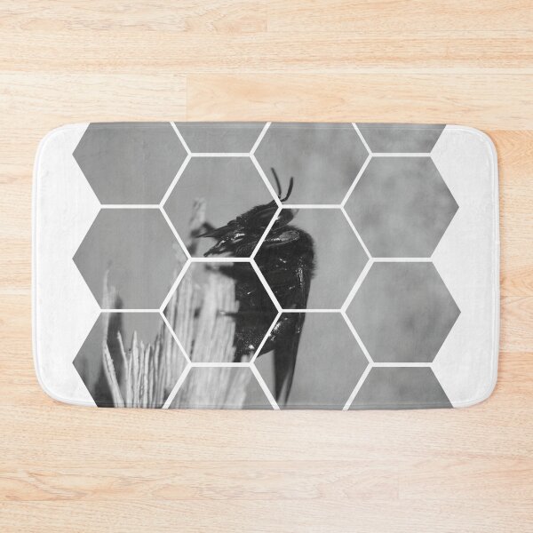 Item preview, Carpenter Bee on Hexagons designed and sold by ROSE ANN BANILAR.