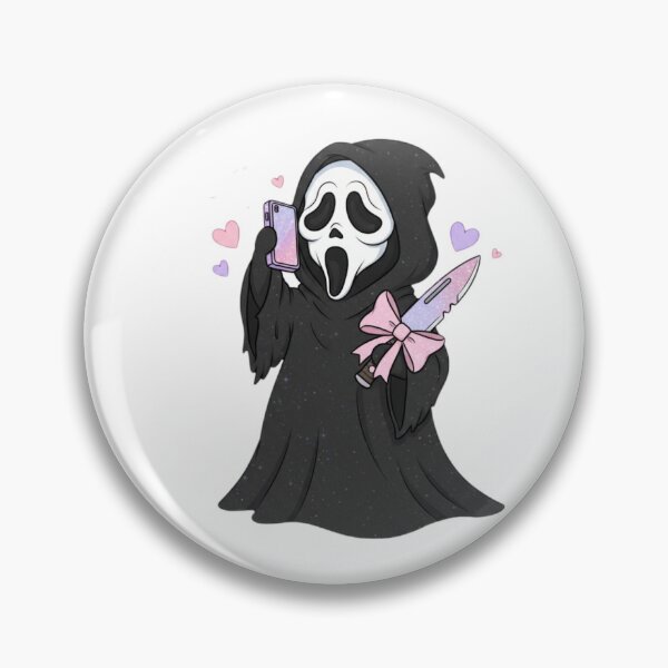 Item preview, Scream love heart meme movie ghostface ghost face parody weird love pink designed and sold by CheeseBlueprint.
