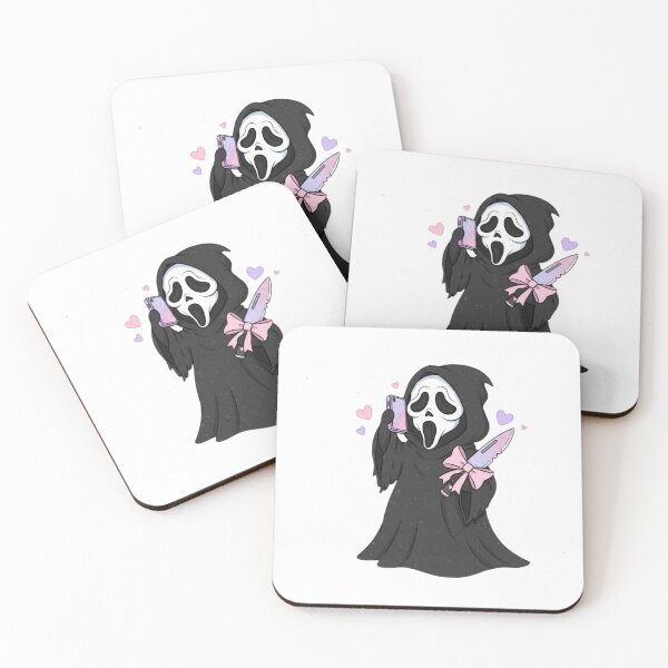 Item preview, Scream love heart meme movie ghostface ghost face parody weird love pink designed and sold by CheeseBlueprint.