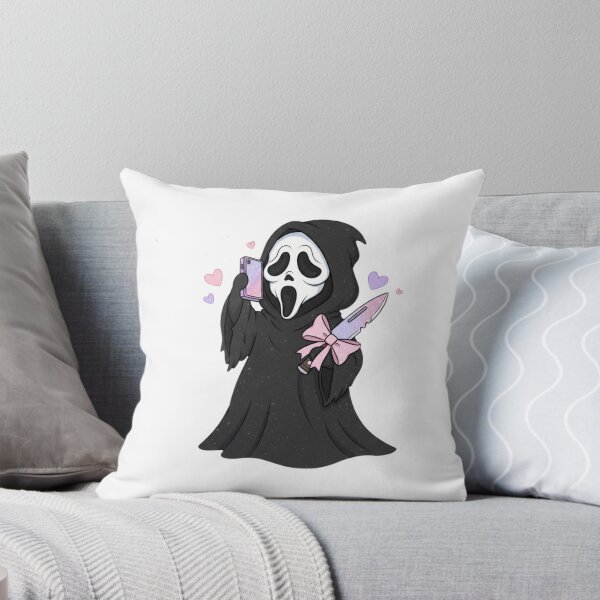 Item preview, Scream love heart meme movie ghostface ghost face parody weird love pink designed and sold by CheeseBlueprint.