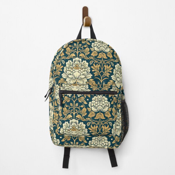 Item preview, Art Nouveau Gold Floral Damask Pattern designed and sold by Atlas Kai.