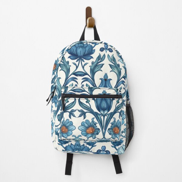 Item preview, Blue Watercolor William Morris Style Flower Art designed and sold by Atlas Kai.