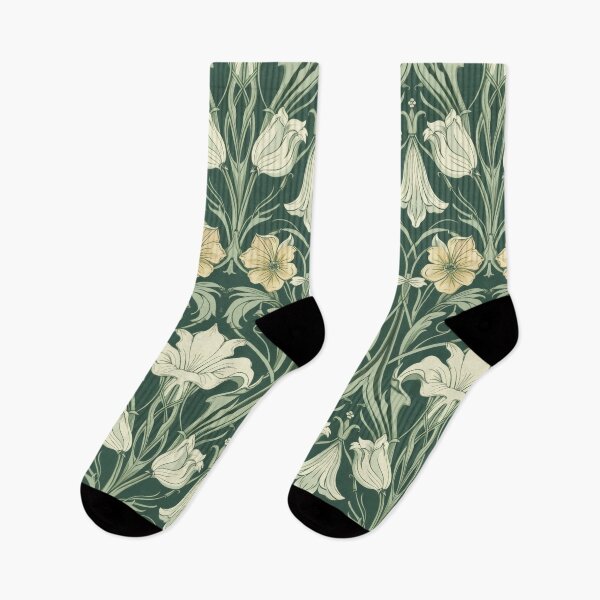 Item preview, Art Nouveau Morris Hibiscus and Lillies  designed and sold by Atlas Kai.