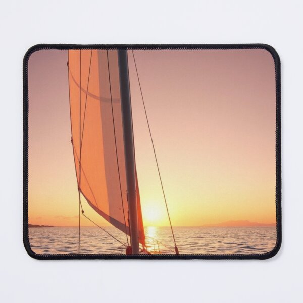 Item preview, Apricot Sky Sunset | Heading West on a Calm Ocean Sail designed and sold by Vida e Arte.