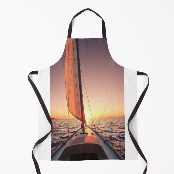 Item preview, Apricot Sky Sunset | Heading West on a Calm Ocean Sail designed and sold by Jade Ado.