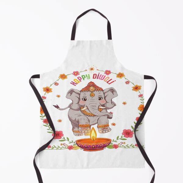 Item preview, Cute Baby Elephant Happy Diwali Illustration designed and sold by Agrawal Fashion .