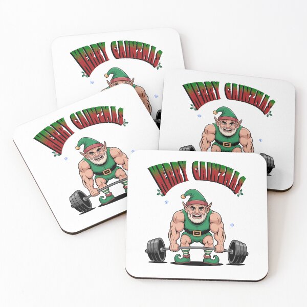 Item preview, Merry Gainzmas Buff Elf Deadlifting designed and sold by KnightWorthy.