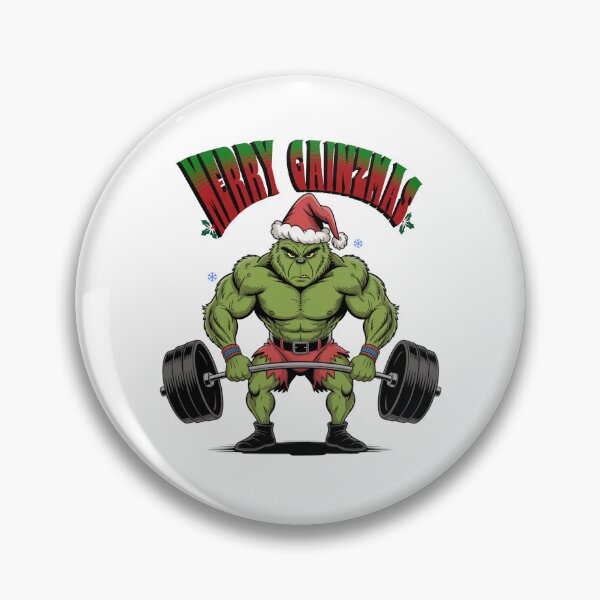 Item preview, Merry Gainzmas Buff Grinch Deadlifting designed and sold by KnightWorthy.