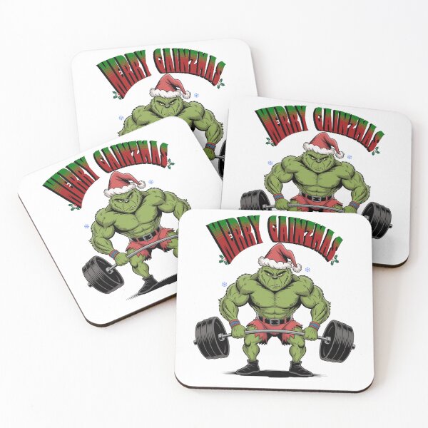Item preview, Merry Gainzmas Buff Grinch Deadlifting designed and sold by KnightWorthy.