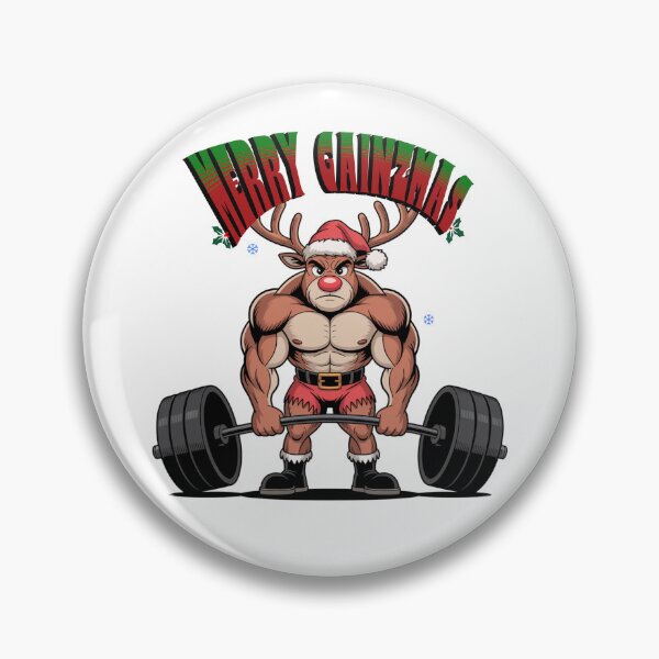Item preview, Merry Gainzmas Buff Rudolph Deadlifting designed and sold by KnightWorthy.