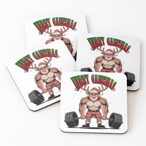 Item preview, Merry Gainzmas Buff Rudolph Deadlifting designed and sold by KnightWorthy.