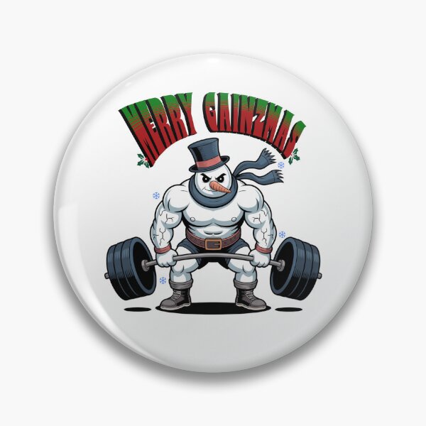 Item preview, Merry Gainzmas Buff Snowman Deadlifting designed and sold by KnightWorthy.