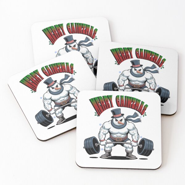 Item preview, Merry Gainzmas Buff Snowman Deadlifting designed and sold by KnightWorthy.