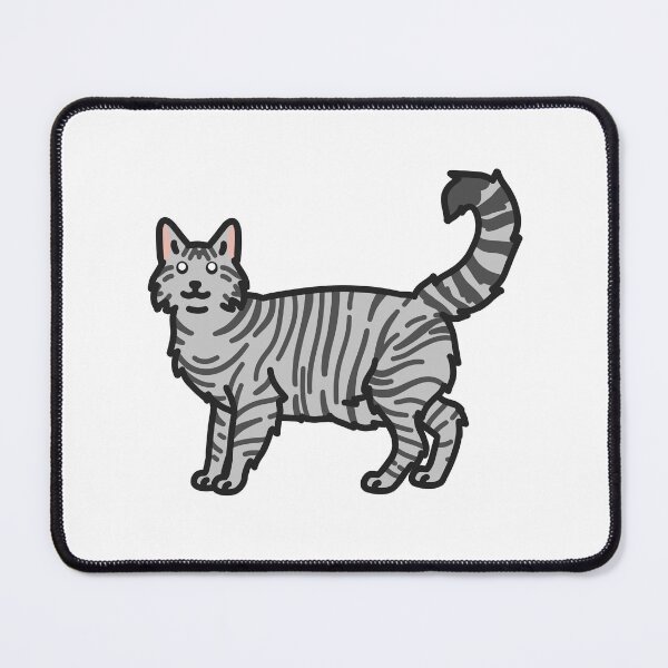 Item preview, Longhair Cat Silver Tabby Solid designed and sold by JunoPrintsStore.