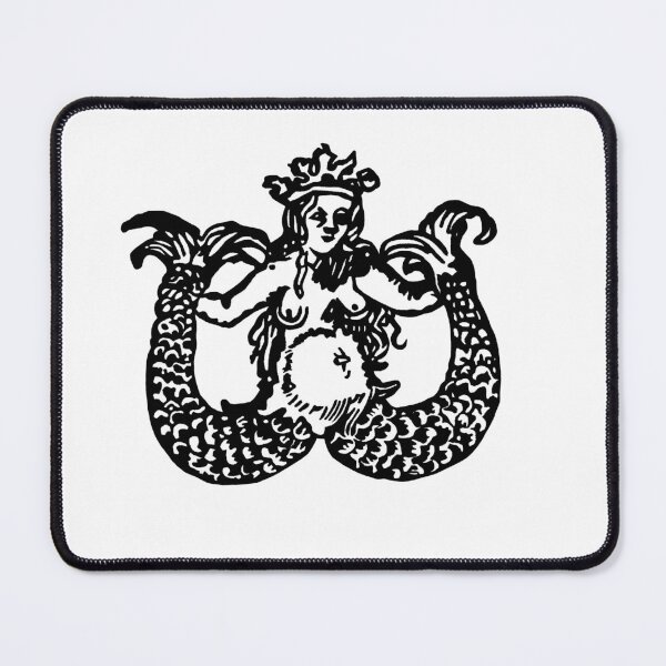 Item preview, Melusine - heraldic double-tailed mermaid designed and sold by Atropa Parcae.