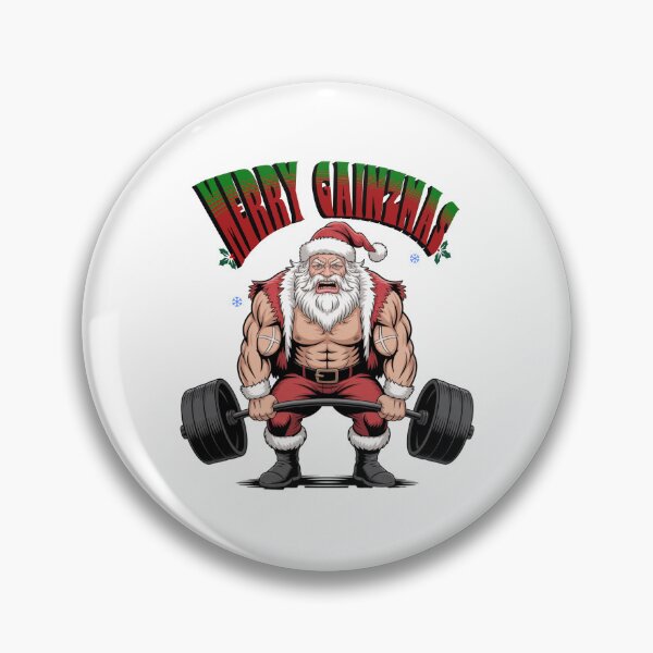 Item preview, Merry Gainzmas Buff Santa Deadlifting designed and sold by KnightWorthy.