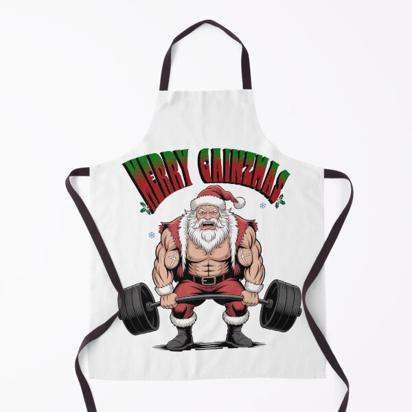 Item preview, Merry Gainzmas Buff Santa Deadlifting designed and sold by KnightWorthy.
