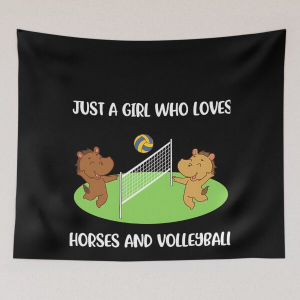 Item preview, horses and volleyball funny volleyball designed and sold by Maciehermann1.
