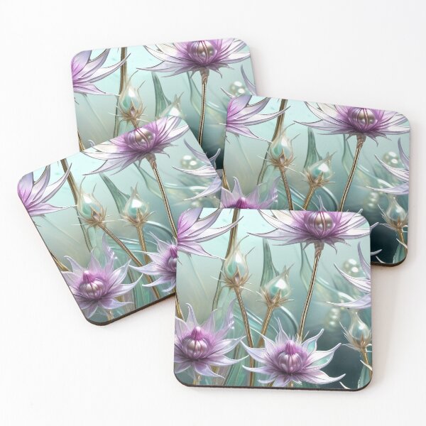 Item preview, ERYNGIUM FLOWERS * Spiny Pink Floral Botanical Nature Landscape Bejeweled Stained Glass ~ Coastal Seaside Cottage Core Holiday Christmas Birthday Bridal/Baby Shower Wedding AirBnB GIFT designed and sold by Spinning Plates 360.
