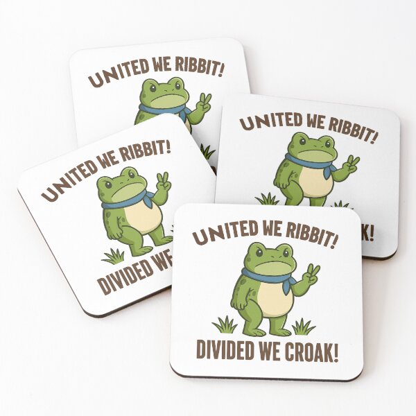 Item preview, United We Ribbit Divided We Croak T-Shirt – Funny Frog Activist Tee for Democracy, Equality & Freedom designed and sold by YourgiftShop.