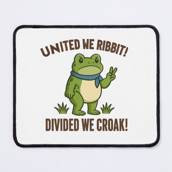 Item preview, United We Ribbit Divided We Croak T-Shirt – Funny Frog Activist Tee for Democracy, Equality & Freedom designed and sold by YourgiftShop.