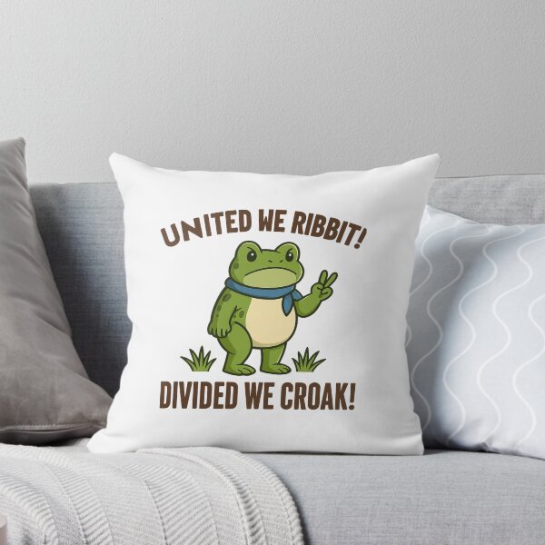 Item preview, United We Ribbit Divided We Croak T-Shirt – Funny Frog Activist Tee for Democracy, Equality & Freedom designed and sold by YourgiftShop.
