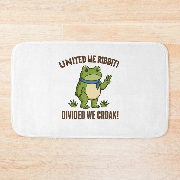 Item preview, United We Ribbit Divided We Croak T-Shirt – Funny Frog Activist Tee for Democracy, Equality & Freedom designed and sold by YourgiftShop.
