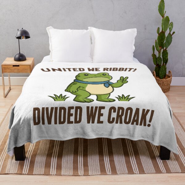 Item preview, United We Ribbit Divided We Croak T-Shirt – Funny Frog Activist Tee for Democracy, Equality & Freedom designed and sold by YourgiftShop.