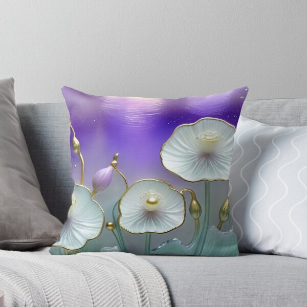 Item preview, MOON FLOWERS * Pale Jade Floral Botanical Nature Landscape Bejeweled Stained Glass ~ Coastal Seaside Cottage Core Holiday Christmas Birthday Bridal/Baby Shower Wedding AirBnB GIFT designed and sold by Spinning Plates 360.