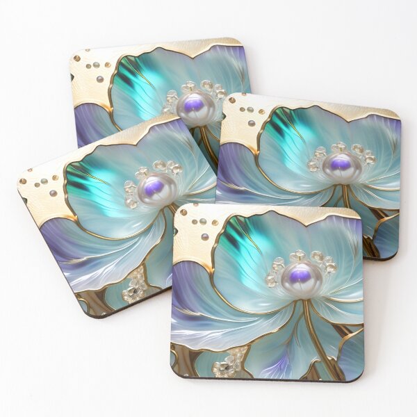 Item preview, OPIUM POPPY FLOWERS * Violet Jade Floral Botanical Nature Landscape Bejeweled Stained Glass ~ Coastal Seaside Cottage Core Holiday Christmas Birthday Bridal/Baby Shower Wedding AirBnB GIFT designed and sold by Spinning Plates 360.