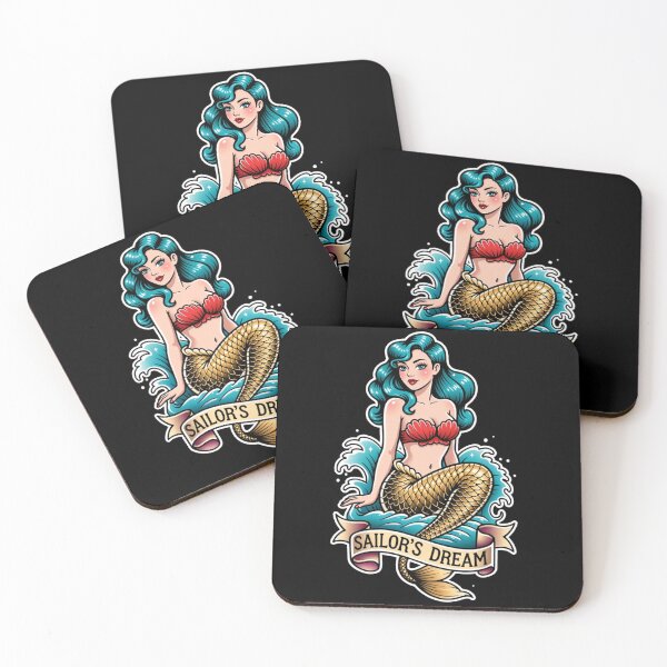 Item preview, Sailor’s Dream – Vintage Mermaid Tattoo Style / Ahau Designs designed and sold by Ahau Designs.