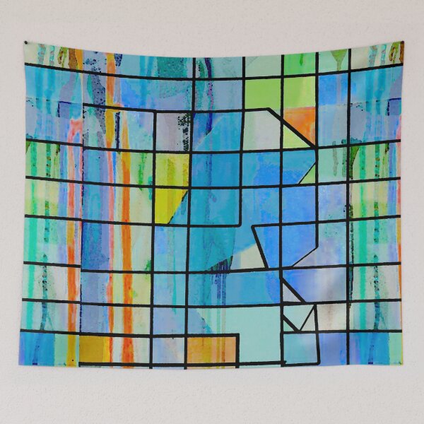 Item preview, Blue Grid designed and sold by ViaARTfactory.