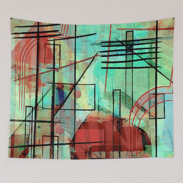 Item preview, Shipyard Abstract designed and sold by ViaARTfactory.
