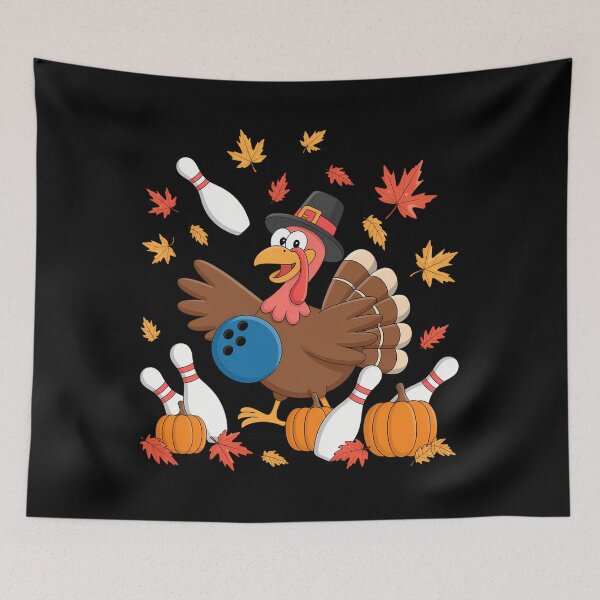 Item preview, Turkey Autumn Fall Thanksgiving Bowling Lovers designed and sold by petrichorsworld.