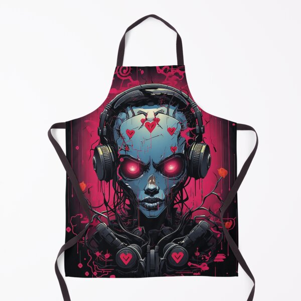 Item preview, Cyber Love – Neon Android with Headphones designed and sold by PixelForge!.