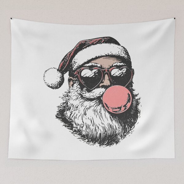 Item preview, Cool Santa with Heart Glasses and Bubblegum designed and sold by sapnaela.