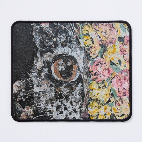 Item preview, Peekaboo Cat Behind Flowers designed and sold by NikkiMennerArt.