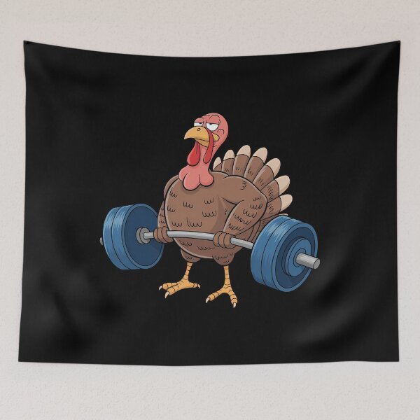 Item preview, Turkey Deadlifting Animal Weightlifting Thanksgiving designed and sold by petrichorsworld.