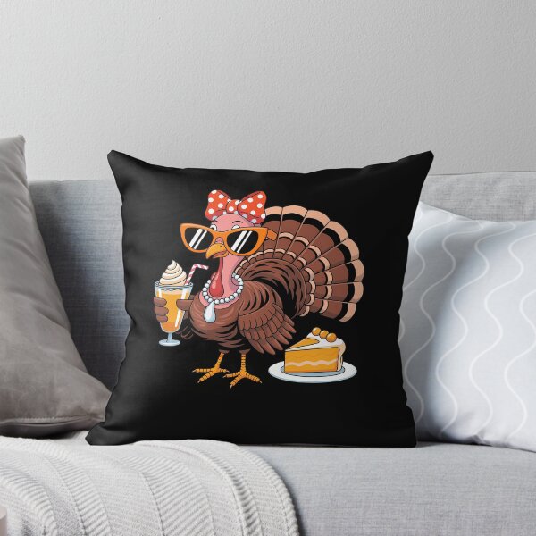 Item preview, Turkey Drinking Coffee Bow Thanksgiving Womens Turkey Day designed and sold by petrichorsworld.