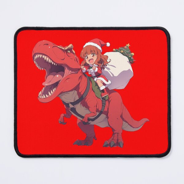Item preview, Saori Takebe Christmas Dinosaur Ride Girls Und Panzer Anime Chibi Style designed and sold by Raslbazola.