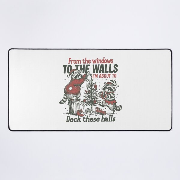 Item preview, Deck These Halls Raccoon Christmas designed and sold by sapnaela.