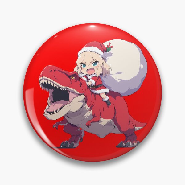 Item preview, Katyusha Christmas Dinosaur Ride Girls Und Panzer Anime Chibi Style designed and sold by Raslbazola.