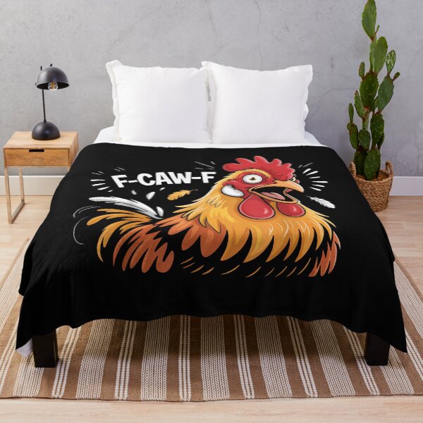 Item preview, Funny F-Caw-F Rooster Chicken Pun Meme Viral Humor Quote designed and sold by merlinnears.
