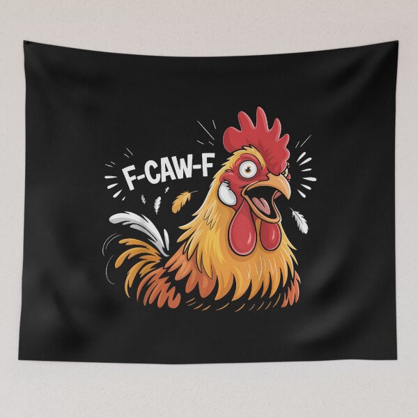 Item preview, Funny F-Caw-F Rooster Chicken Pun Meme Viral Humor Quote designed and sold by merlinnears.