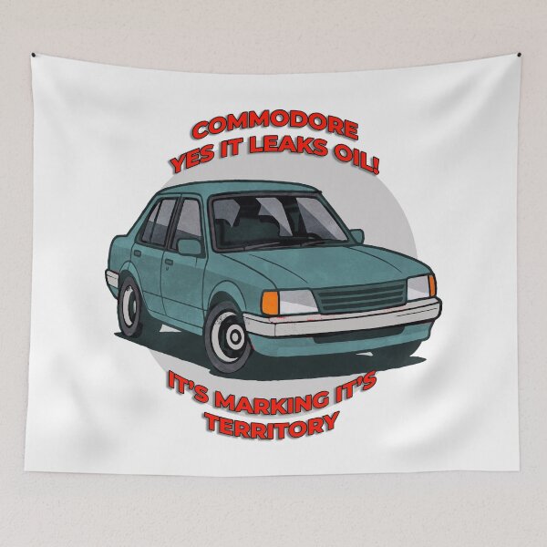 Item preview, Commodore – Yes It Leaks Oil, It’s Marking Its Territory – Funny Aussie Car Design designed and sold by Michael van der Hoorn.