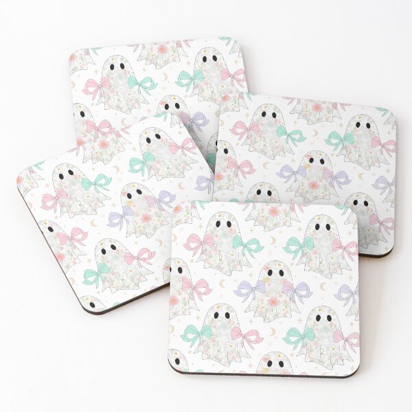 Item preview, Cute Pastel Floral Ghost Pattern - Kawaii Halloween Spooky designed and sold by VividDripCo.